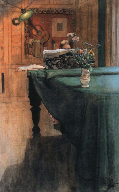 Carl Larsson brita at the piano oil painting image